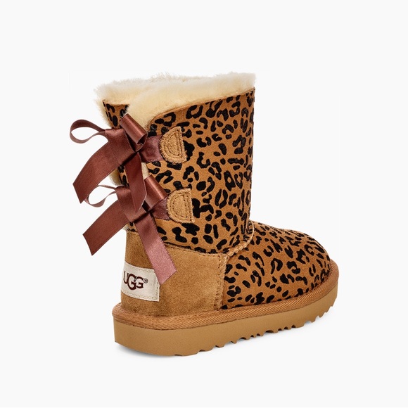 UGG Other - UGG Australia Girls' Leopard Bailey Bow Boots/ size 11